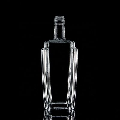 500 ml 700 ml 750 ml Flint Glasflasche für Champagner Gin Rum Transparent und geprägt