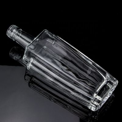 500 ml 700 ml 750 ml Flint Glasflasche für Champagner Gin Rum Transparent und geprägt