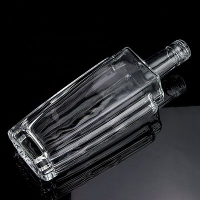 500 ml 700 ml 750 ml Flint Glasflasche für Champagner Gin Rum Transparent und geprägt
