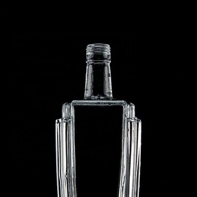 500 ml 700 ml 750 ml Flint Glasflasche für Champagner Gin Rum Transparent und geprägt