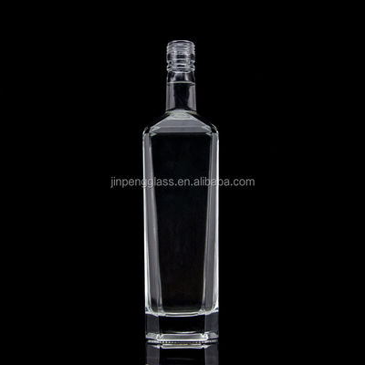 Flint Glass 500 ml 750 ml 1000 ml leere Flasche mit spezieller Form für Wodka Whisky Gin Rum