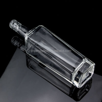 Flint Glass 500 ml 750 ml 1000 ml leere Flasche mit spezieller Form für Wodka Whisky Gin Rum