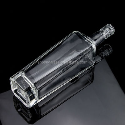Flint Glass 500 ml 750 ml 1000 ml leere Flasche mit spezieller Form für Wodka Whisky Gin Rum