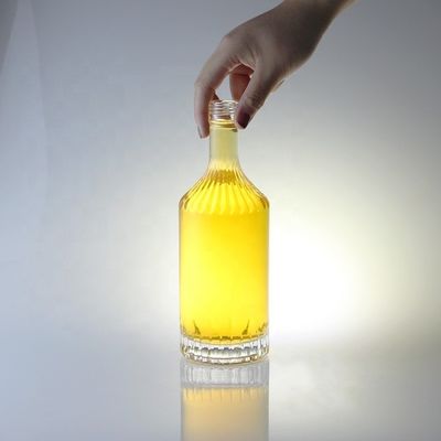 Glasflasche mit Schraubenkappe für Whisky, Wodka, Champagner, Tequila, Gin und Rum 750 ml 1000 ml durchsichtig