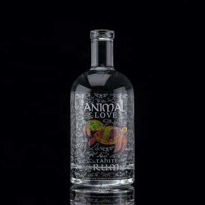 Flint Glass 2022 Design Decal Glasflasche für Gin Whisky Rum Tequila Brandy