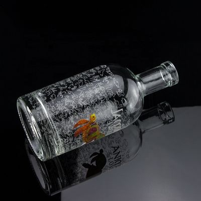 Flint Glass 2022 Design Decal Glasflasche für Gin Whisky Rum Tequila Brandy