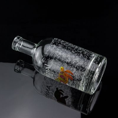 Flint Glass 2022 Design Decal Glasflasche für Gin Whisky Rum Tequila Brandy