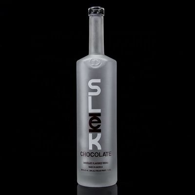 Korkendichtung 750 ml 1000 ml Frosted Decal Clear Flint Glass Flasche für Gin Rum Champagner Tequila Whisky angepasstes Logo