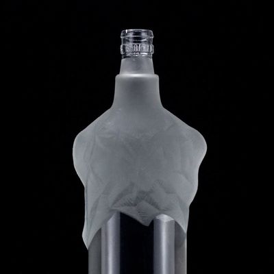 500 ml 700 ml 750 ml transparente Flint Glasflasche für Champagner Gin Rum einzigartige Gestaltung