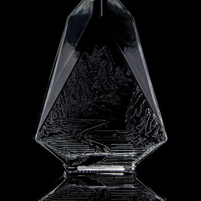 Flasche aus klarem Flintglas mit dickem Boden für Gin Whisky Rum Tequila und Brandy 2022 Design