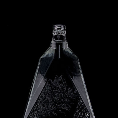 Flasche aus klarem Flintglas mit dickem Boden für Gin Whisky Rum Tequila und Brandy 2022 Design