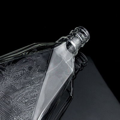 Flasche aus klarem Flintglas mit dickem Boden für Gin Whisky Rum Tequila und Brandy 2022 Design