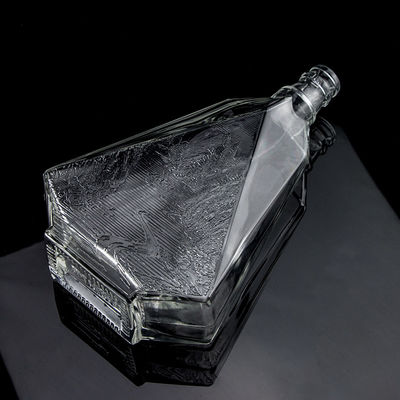 Flasche aus klarem Flintglas mit dickem Boden für Gin Whisky Rum Tequila und Brandy 2022 Design