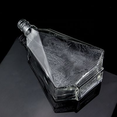 Flasche aus klarem Flintglas mit dickem Boden für Gin Whisky Rum Tequila und Brandy 2022 Design