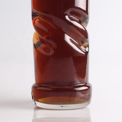 2022 Dicke Boden geprägte Glasflasche Klarer Feuerstein für Gin Whisky Rum Tequila Brandy