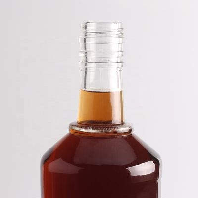 2022 Dicke Boden geprägte Glasflasche Klarer Feuerstein für Gin Whisky Rum Tequila Brandy