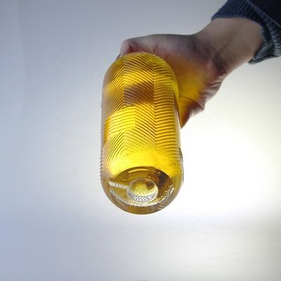 Durchsichtige 750 ml Kapazität Extra Flint Gravur Glasflasche mit Kork mit 500 ml Kapazität