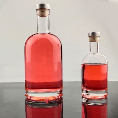 Globale klassische runde Form 70cl 75cl Glasflasche für Alkohol mit individuellem Logo