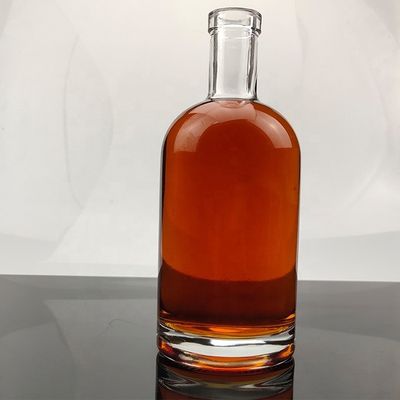 Globale klassische runde Form 70cl 75cl Glasflasche für Alkohol mit individuellem Logo
