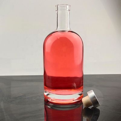 Globale klassische runde Form 70cl 75cl Glasflasche für Alkohol mit individuellem Logo