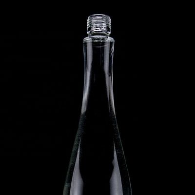 750 ml 75 cl Super Flint Teardrop in Form von Rum Wodka Whisky Glasflasche mit Glaskragen