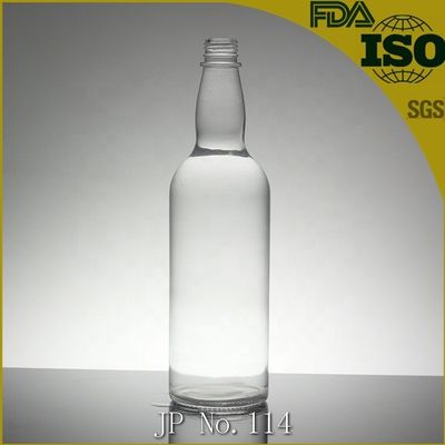 1 Liter Glasflasche mit Gummiverschluss für Alkohol mit Bildschirmdruck