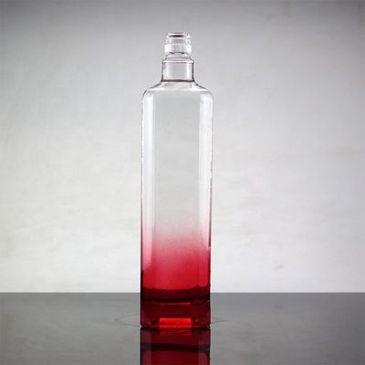750 ml Blaue Quadratglasflasche mit Schrägfarbe und Schraubhaube Funktionsmerkmale