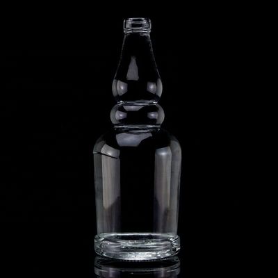 Glaskörper geschnitzte leere Flasche 500 ml 750 ml für hochwertige Spirituosen