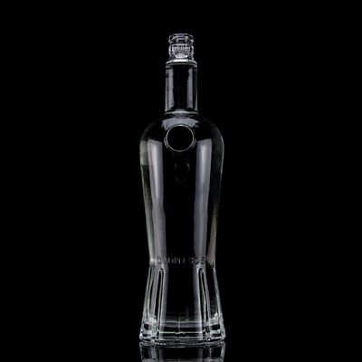 Glaskörper geschnitzte leere Flasche 500 ml 750 ml für hochwertige Spirituosen