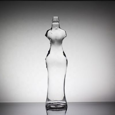 Schöne Frauen Körper geformte Glasflasche mit Kork Versiegelung