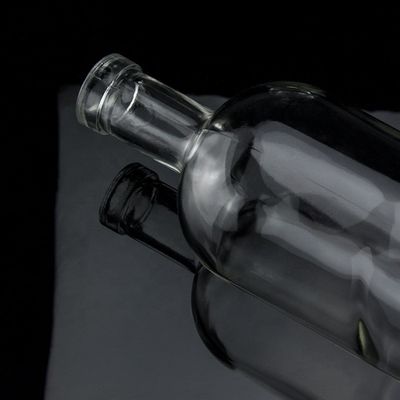 Ausgangsmaterial Glasflasche 500 ml 700 ml 750 ml mit Korkenverschluss und runden Form