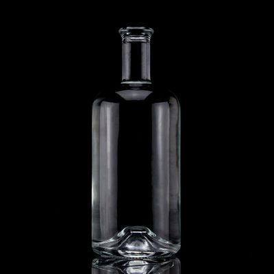 Glasflasche für Alkohol 750 ml Kapazität Säure Etch Oberfläche Glasmaterial