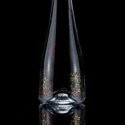 Kegelförmiger Bildschirmdruck Wodka Whisky Liquor Glasflasche 750 ml mit Super Flint Glas
