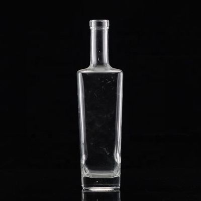 Durchsichtige oder angepasste Glasflasche 250 ml 500 ml 700 ml 750 ml Quadratglas Flasche